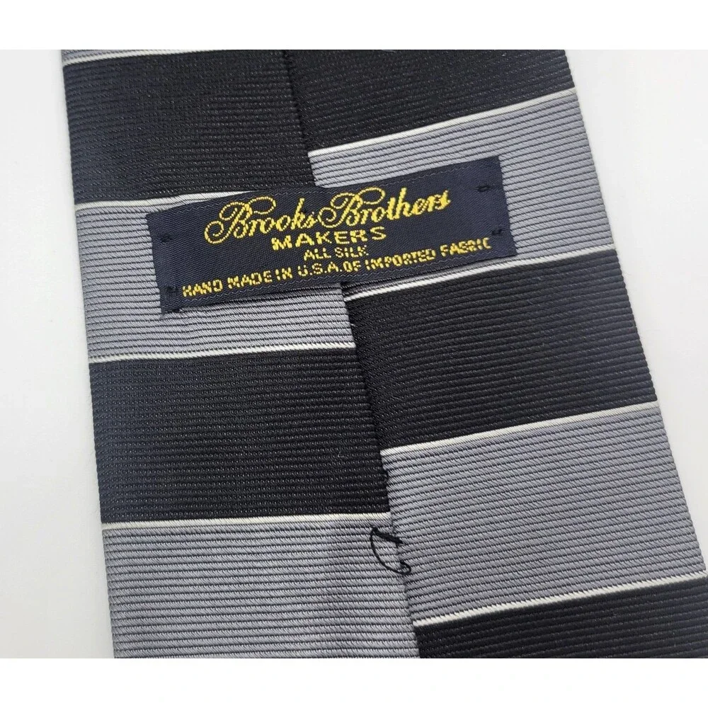 Brooks Brothers Tie Lot Makers Striped  Silk Made In USA - Picture 2 of 14